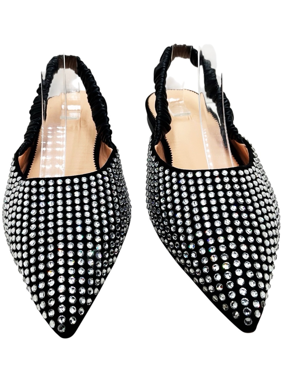 {J. CREW} Crystal Embellished Stretchy Slingback Mules